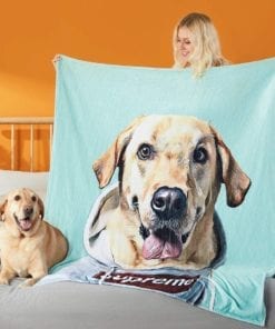 Custom Pet Print Fleece Blanket
