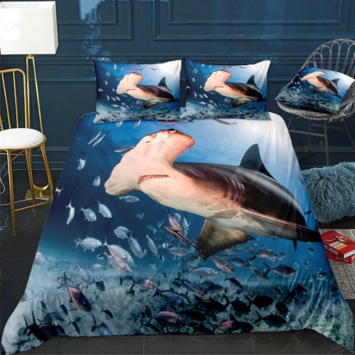 Trang0301007 Hammerhead Shark Bedding Set Lightweight 3D Printed Bedroom Decor