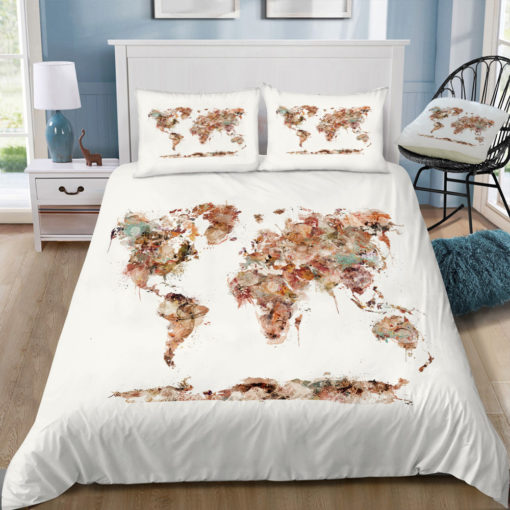 brian buckley world map watercolor square tray top